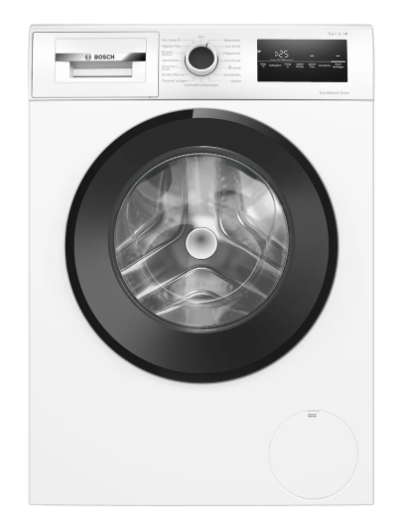 Bosch washing machine 8 kg Series 4, 1400 rpm, quiet operation, Iron Assist, Speed Perfect, reload function, Hygiene Plus program, AquaSecure Plus, durable with spare parts availability, WAN282K4