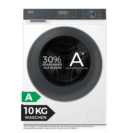 Haier front-loading washing machine 10kg I G3 Series IA -30%, 1400 rpm, quiet inverter motor, automatic and express programs, Aquastop hose, hygiene technologies I HW100-BP1427637