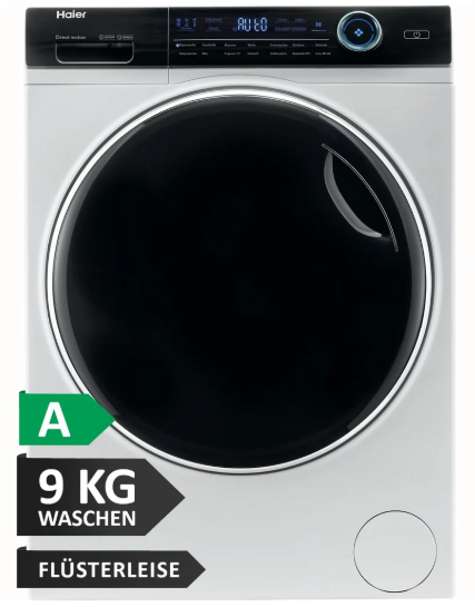 Haier I-PRO SERIES 7 HW90-B14979 I Front-loading washing machine 9kg I Washing machine with A-efficiency, 1400 rpm & quiet direct drive I Incl. steam function, self-cleaning system & refresh program