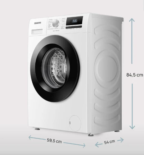 HEINRICHS washing machine with steam function, 9kg, 15 programs, 1400 rpm, Aqua-Stop, LED display, including timer, with child lock, durable & efficient inverter motor, energy class A, white
